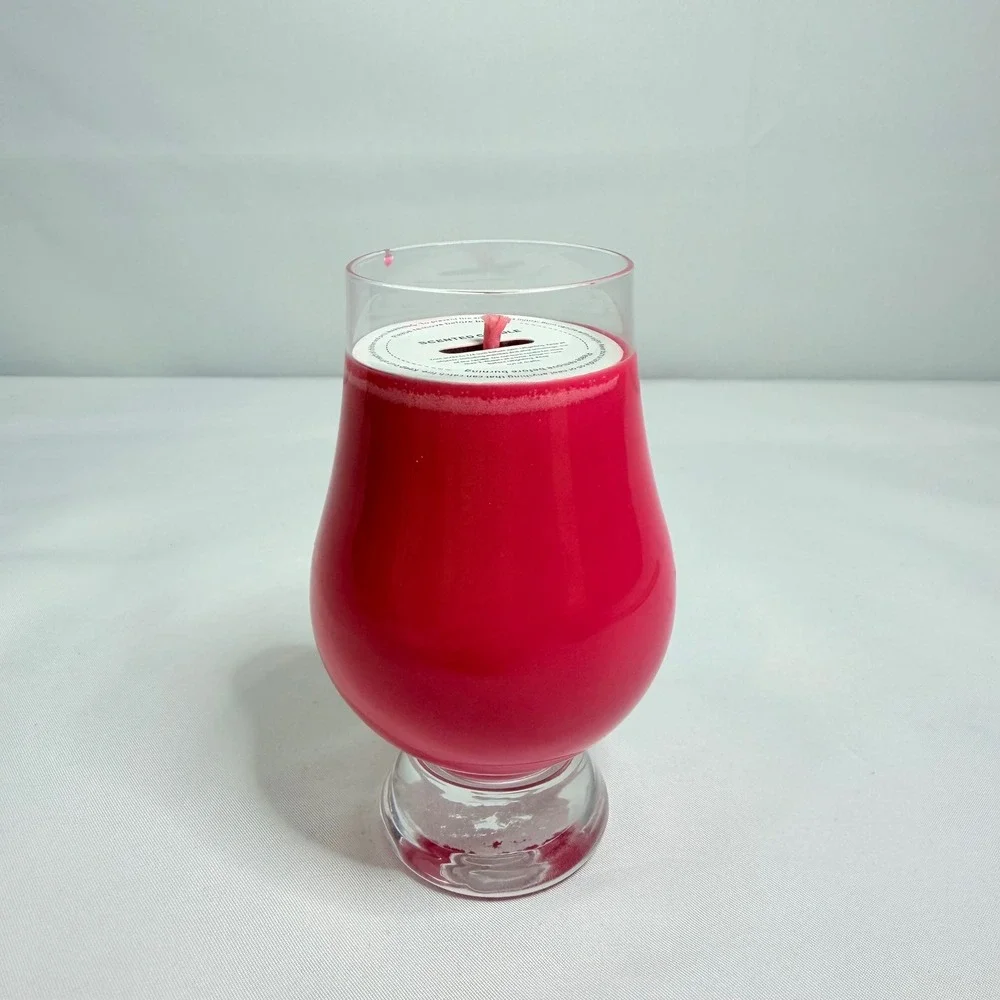 Glencairn B+ Bourbon Candles Pink Pecan Pie‎ Hand Poured Scented Glass 5in